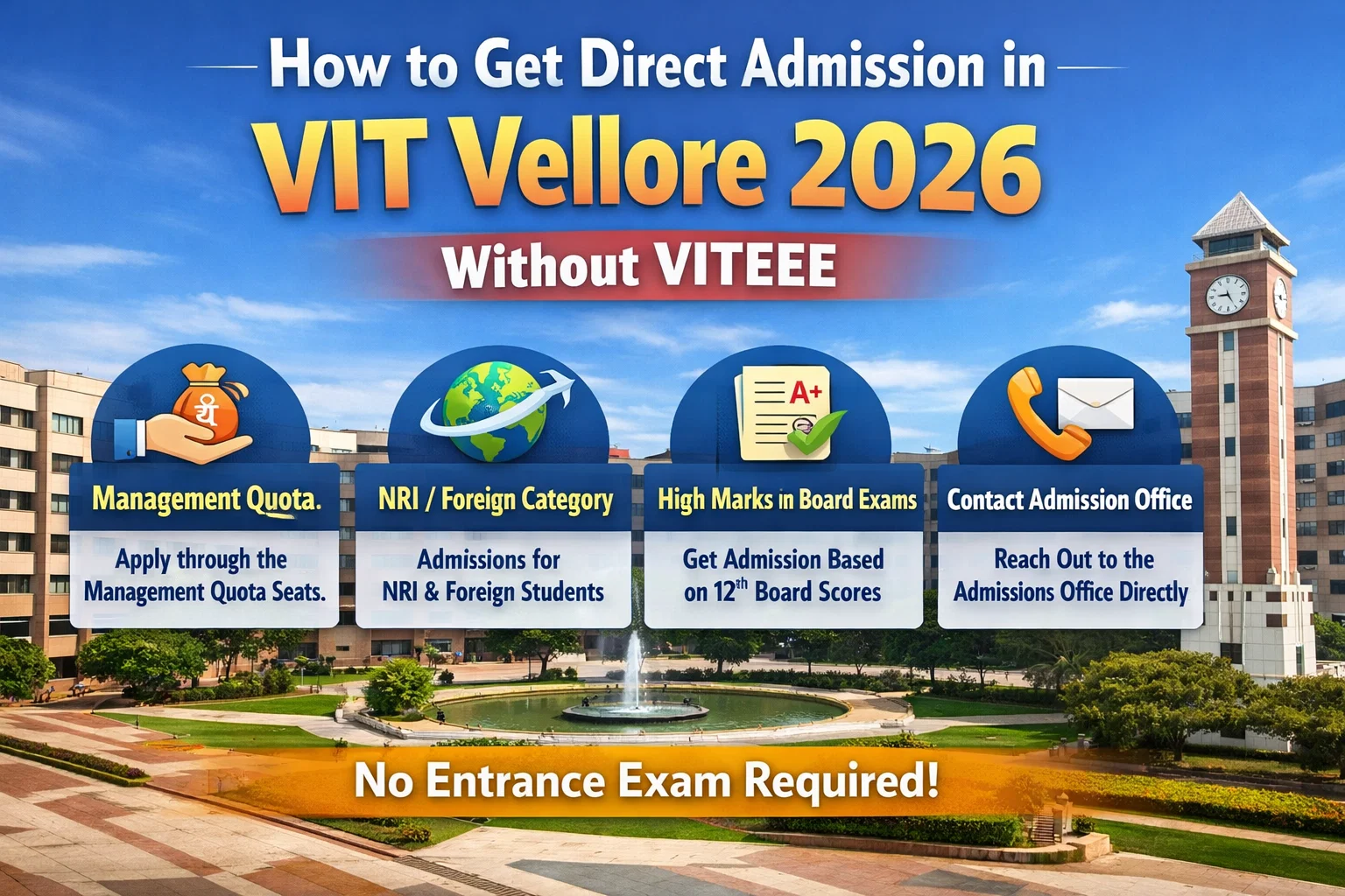How to Get Direct Admission in VIT Vellore 2026 Without VITEEE ...