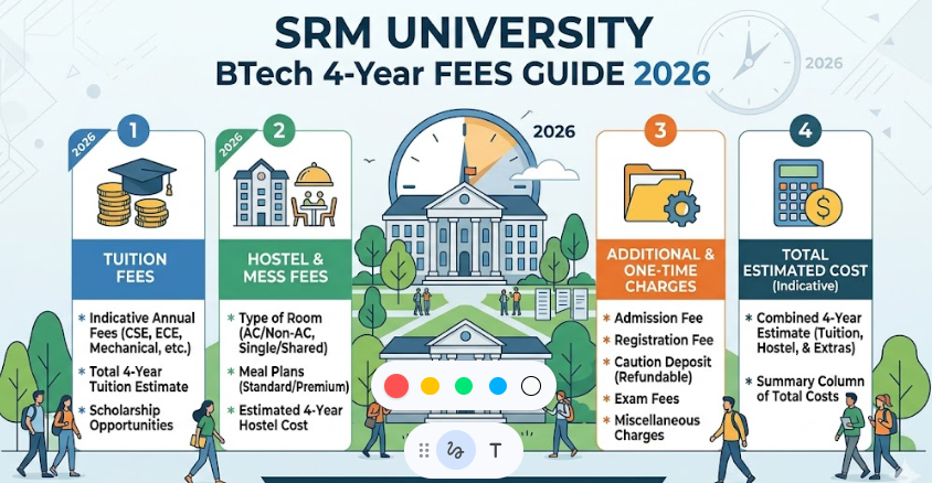 SRM University Fees for 4 Years BTech with Hostel 2026 (Complete Guide ...